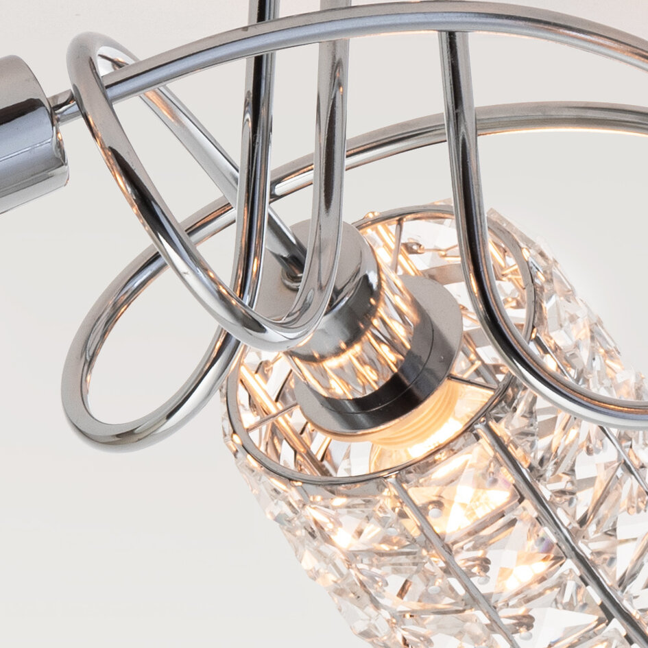 Loftlampe med 3 krystalspots - Hera