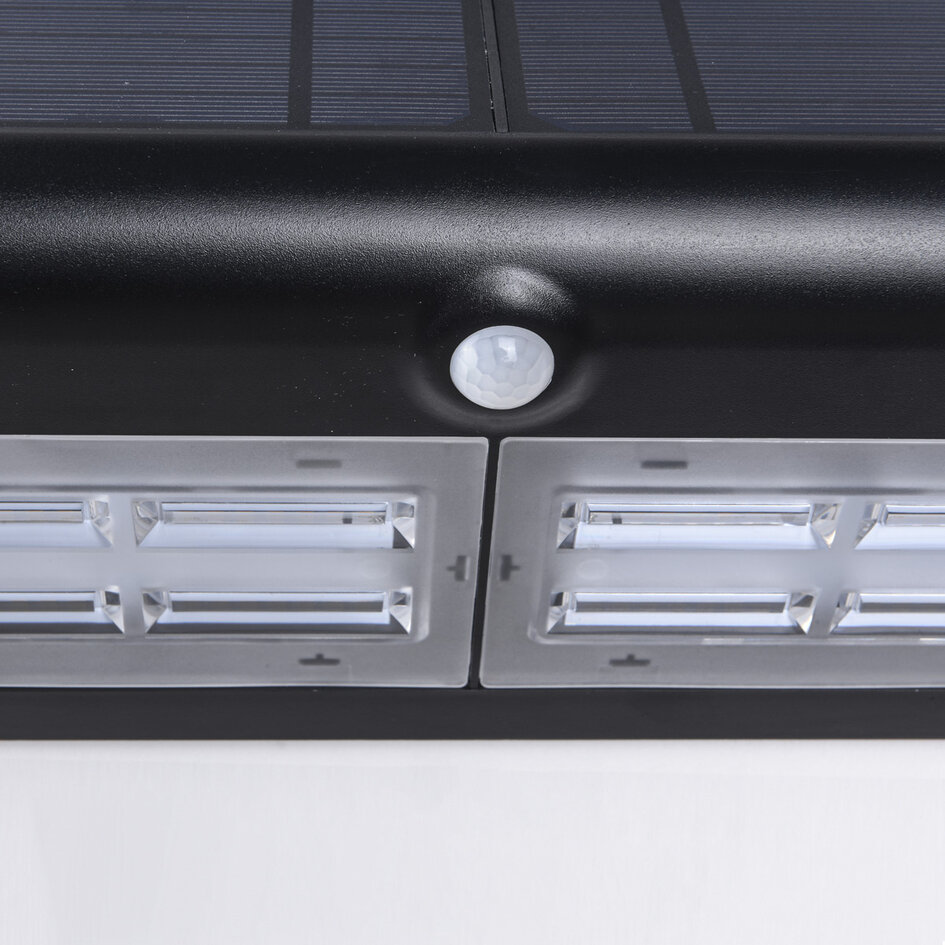 Udendørs solcelle væglampe Double Conan 6,8W med sensor - sort