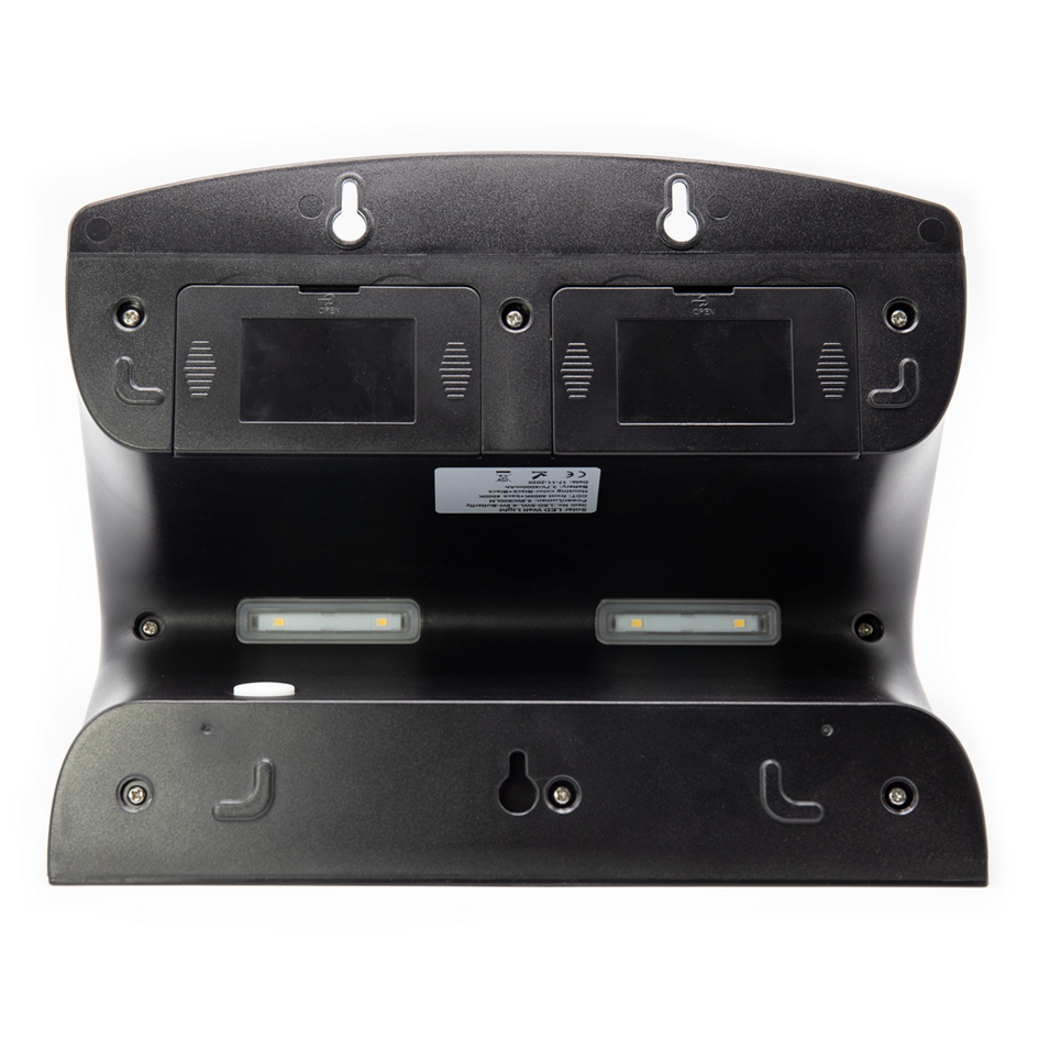 Udendørs solcelle væglampe Double Conan 6,8W med sensor - sort