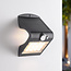 Udendørs solcelle væglampe Alien 1,5W med sensor - sort