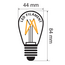 Blå filament LED-pære - 3,5 watt / Ø44 / dæmpbar