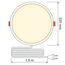 Rundt LED downlight, 18W, Ø220mm