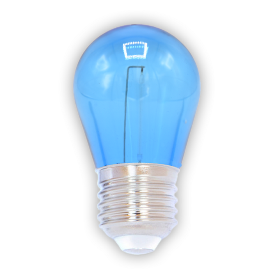 Blå filament LED-pære - 1 watt / Ø44