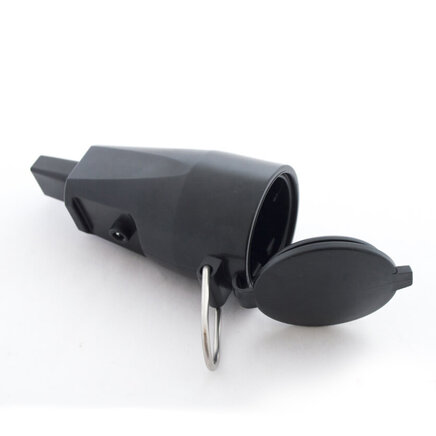 Løst hunstik til party lyskæder - med dæksel - sort