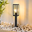 Robust udendørslampe Alessio i rustfrit stål med glas - 50 cm, sort