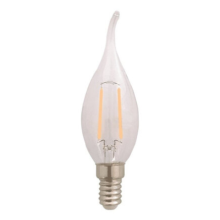 Dæmpbar E14 LED-kertepære med filament, transparent glas