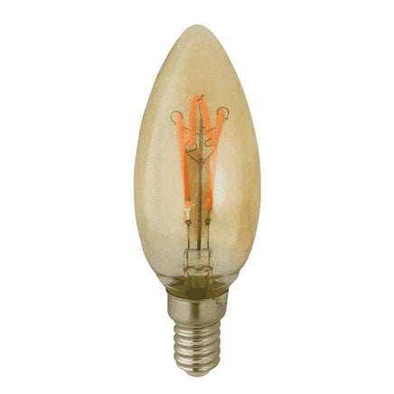 Dæmpbar C35 E14 LED-kertepære med filament, amber 1,6W