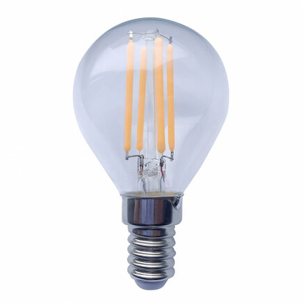 A45 E14 LED-filamentpære i transparent glas 1,6W (2100K)