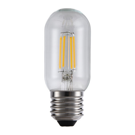 Dæmpbar E27 LED-rørpære, transparent glas 11 cm (2700K)