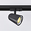 1-faset skinnespot Sev, 3-trins dæmpbar, sort med krom