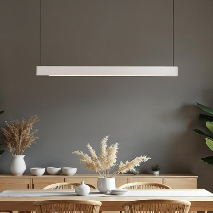 Pendel Abby - hvid med integreret LED og justerbar watt