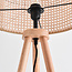 Tripod-gulvlampe med lampeskærm i rattan - Vime