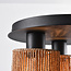 Boho-chic loftlampe med flettet reb, 3 lyspunkter - Canna - sort