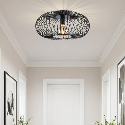 Loftlampe Metal med 1 lyskilde - sort metal