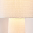 Gulvlampe Lumo i japandistil - hvidt stof