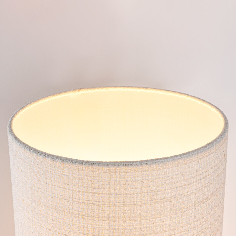 Gulvlampe Lumo i japandistil - hvidt stof
