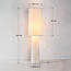 Gulvlampe Lumo i japandistil - hvidt stof