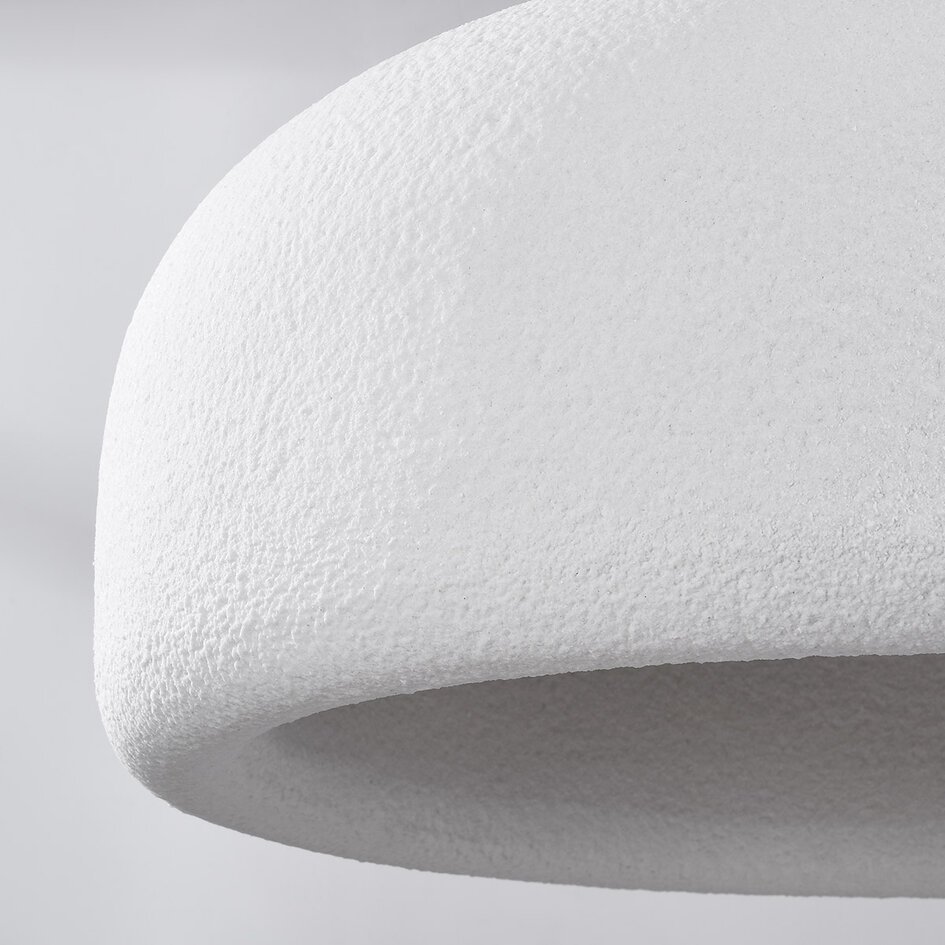 Minimalistisk Wabi Sabi pendel Kaoru Ø60 cm med steneffekt - hvid