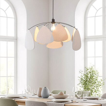 Pendel Floare - sort med hvid linned
