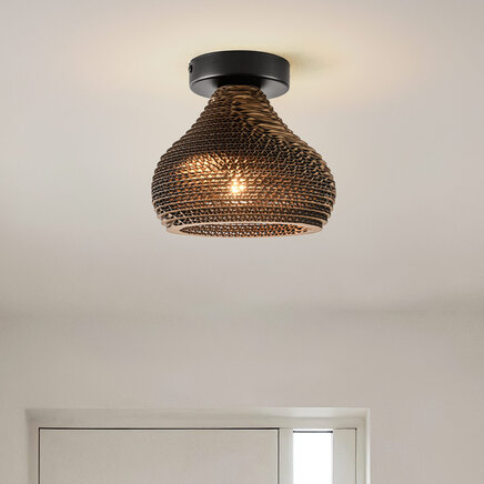 Loftlampe Papilla 1 lyskilde - bølgepap