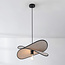 Design pendel Sapca - beige hør med sorte detaljer