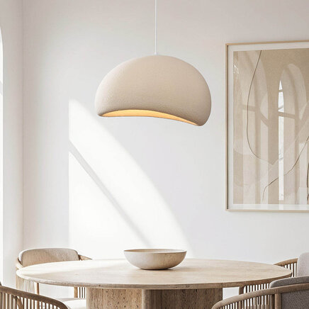 Wabi Sabi pendellamper Urban Stone med sandbeige stenmønster - 50 x 34 cm