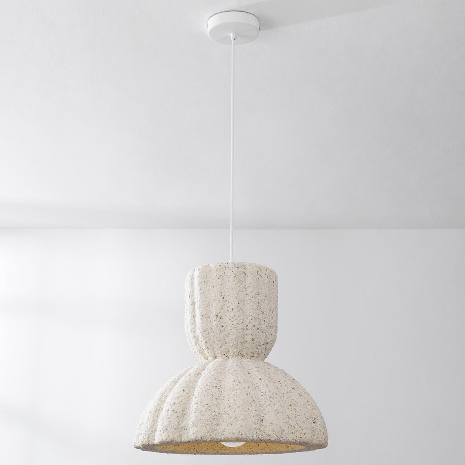 Moderne Wabi-Sabi pendellampe Soru 40 cm - terrazzo beige