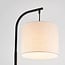 Gulvlampe Hygge med hørskærm - sort