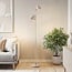 Gulvlampe Iki med to justerbare spots - beige, integreret LED