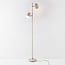 Gulvlampe Iki med to justerbare spots - beige, integreret LED