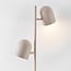 Gulvlampe Iki med to justerbare spots - beige, integreret LED