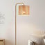 Gulvlampe Kiri med naturskærm