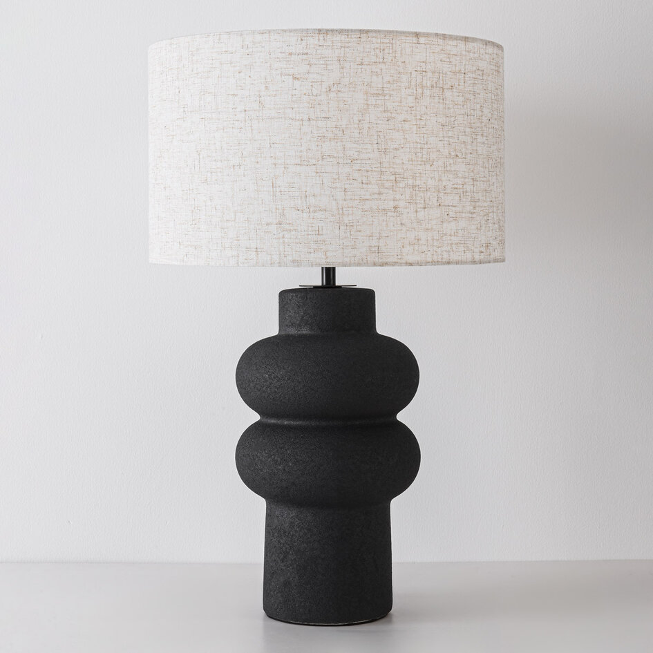 Keramisk bordlampe Sera - Sort