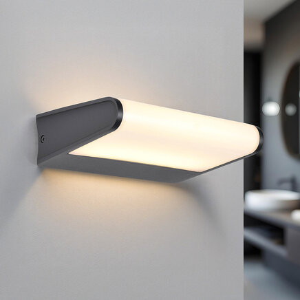 Mørkegrå badeværelsesvæglampe - Eric