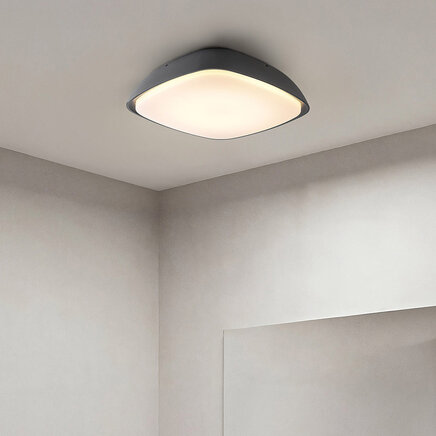 Loftlampe til badeværelse Bodi med LED – mørkegrå