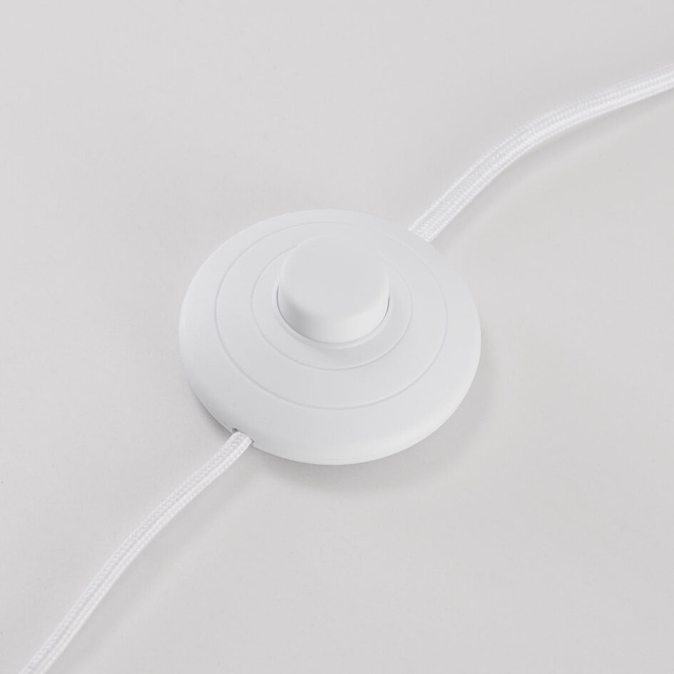 Kegleformet gulvlampe i offwhite linned - Nura