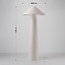 Kegleformet gulvlampe i offwhite linned - Nura