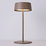 Genopladelig bordlampe Auris i taupe med indbygget dæmpbar LED