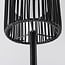 Stående solcellelampe Chara med flettet design - sort og integreret LED