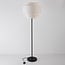 Gulvlampe Zhuo med hørskærm - sort
