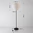Gulvlampe Zhuo med hørskærm - sort