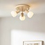 Loftlampe Orlando, 3 lyskilder med opalhvidt glas - beige