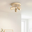 3-lys beige loftslampe med justerbare spots - Caro