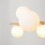 Design pendel Deka, 10 lyskilder - beige med opalhvidt glas