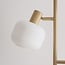 Gulvlampe Jesse, 3 lyskilder med mælkehvidt glas - beige