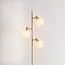 Gulvlampe Jesse, 3 lyskilder med mælkehvidt glas - beige