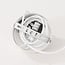 Hvid minimalistisk pendel Ame med skærm i silke