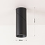 Synlig indbygget spot Minar – sort Ø6 cm
