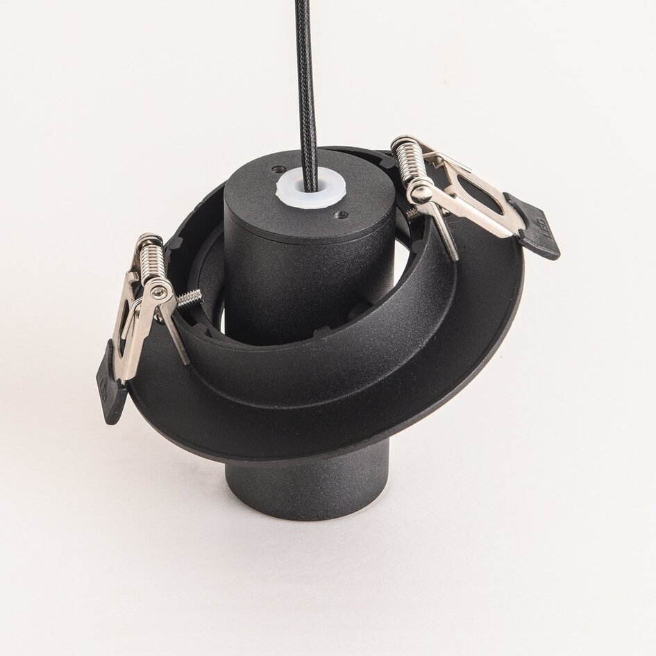 Synlig indbygget spot – sort Ø10 cm