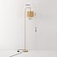 Buelampen Reed med cremefarvet flettet skærm - beige